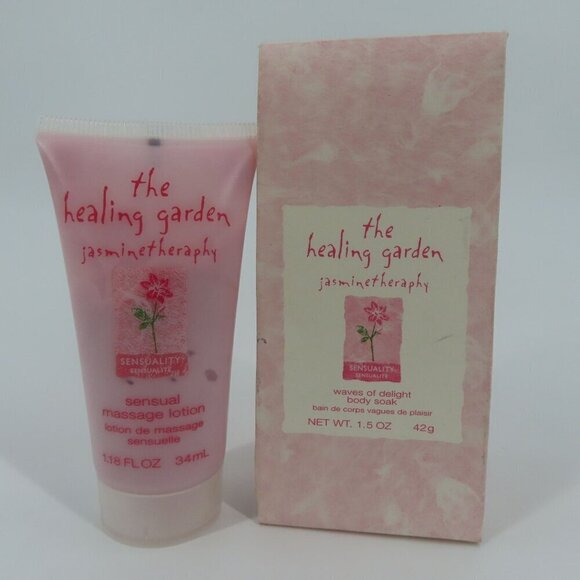 The Healing Garden Jasmine Therapy Body Soak Sensual Massage Lotion Travel Size - Picture 6 of 6